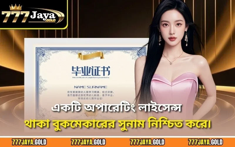 একটি অপারেটিং লাইসেন্স থাকা বুকমেকারের সুনাম নিশ্চিত করে৷